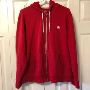 Express Red Zip Up Hoodie